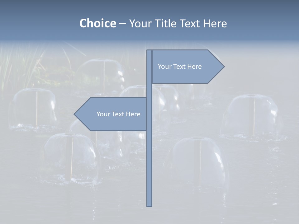 Pool Decorative Spout PowerPoint Template