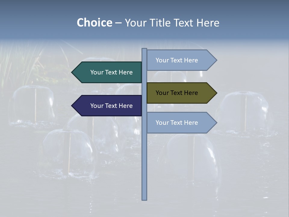 Pool Decorative Spout PowerPoint Template