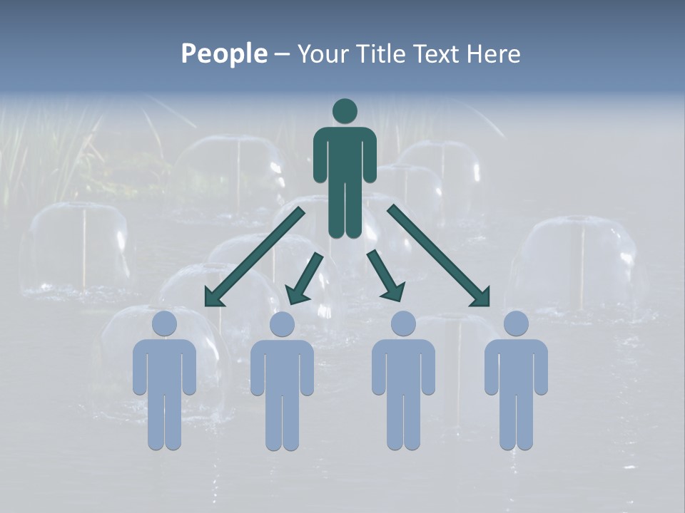 Pool Decorative Spout PowerPoint Template