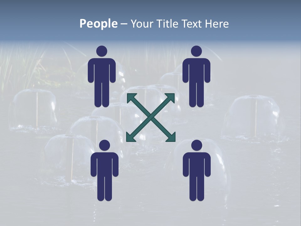 Pool Decorative Spout PowerPoint Template