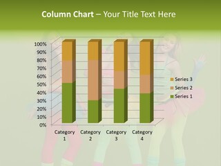 A Group Of Young Women Standing Next To Each Other PowerPoint Template