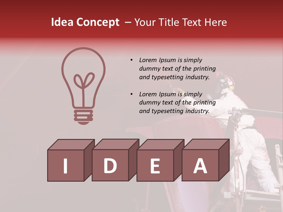 Paint Workshop Person PowerPoint Template