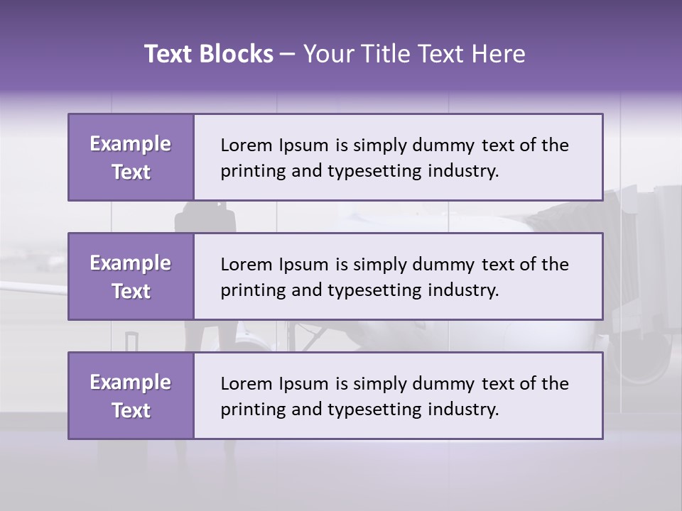 Supplier Plane Travel PowerPoint Template