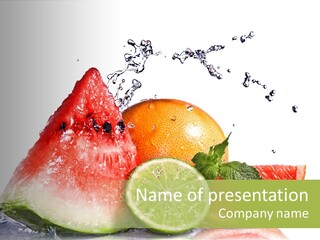 Red Fresh Herb PowerPoint Template