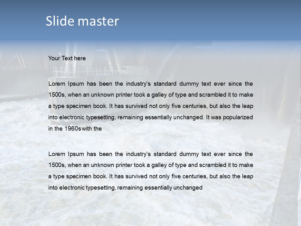 Wall Reservoir Watts PowerPoint Template