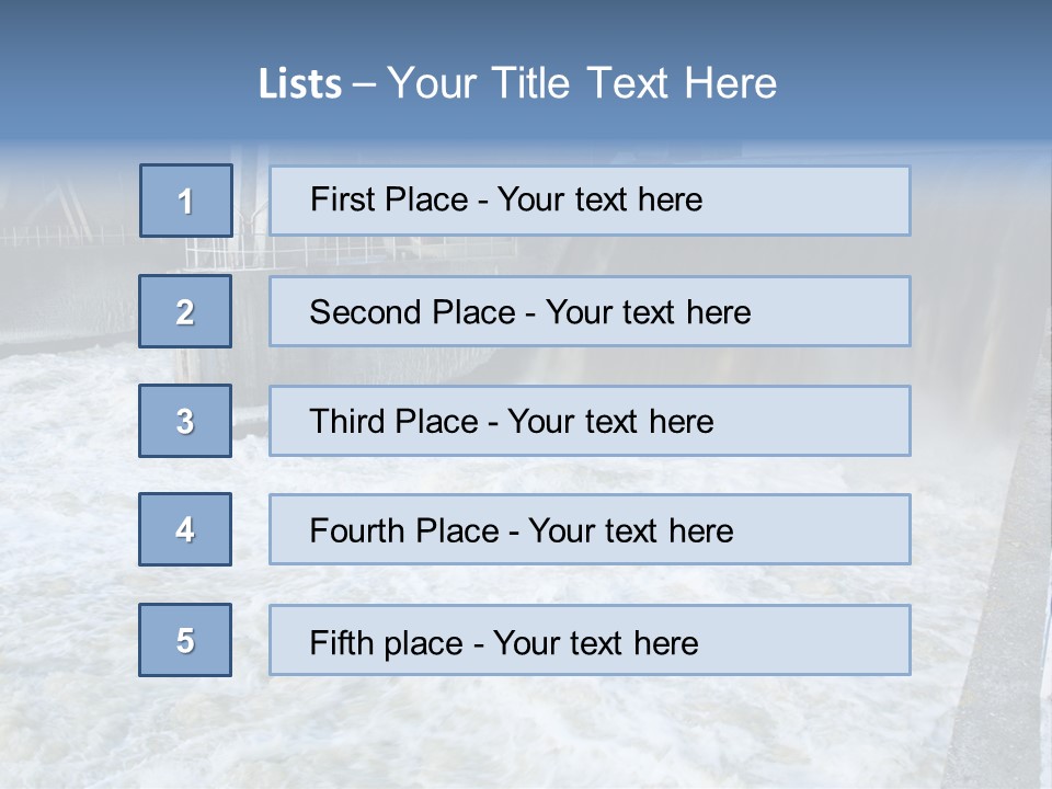 Wall Reservoir Watts PowerPoint Template