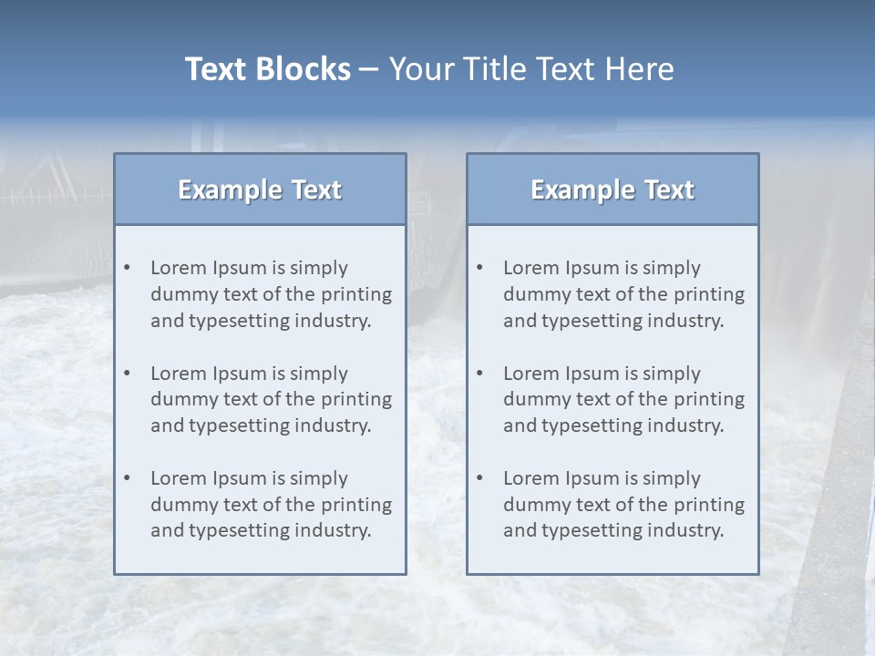 Wall Reservoir Watts PowerPoint Template