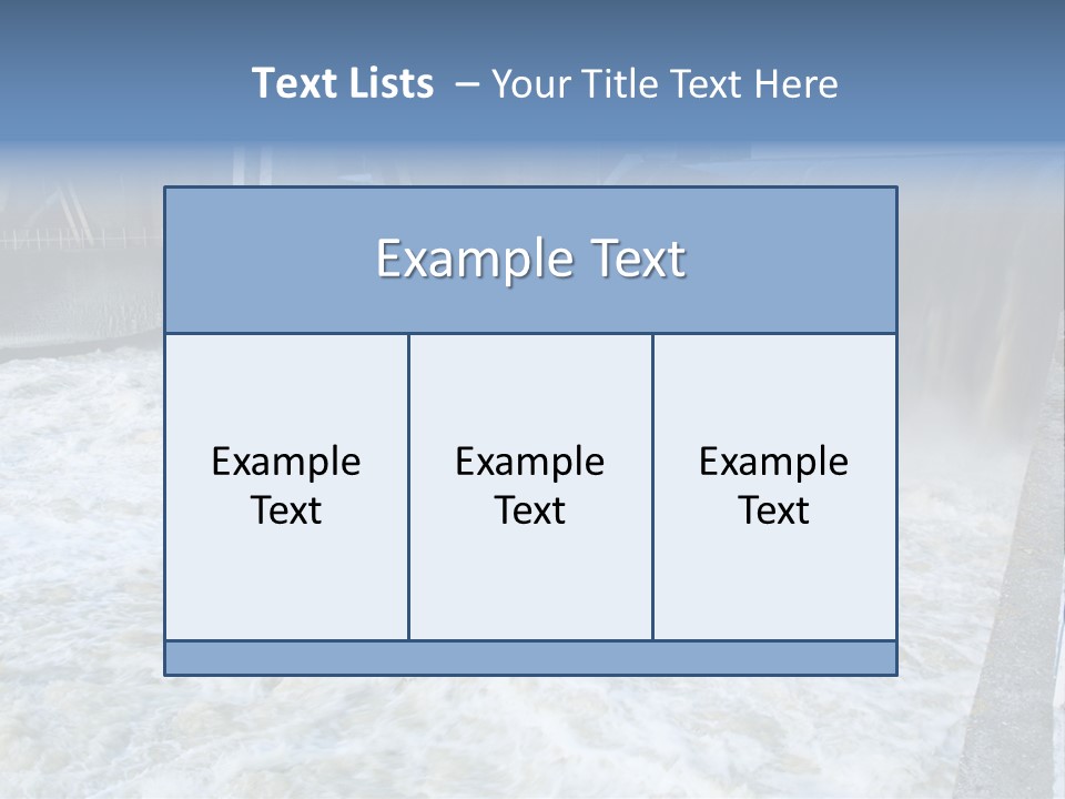 Wall Reservoir Watts PowerPoint Template