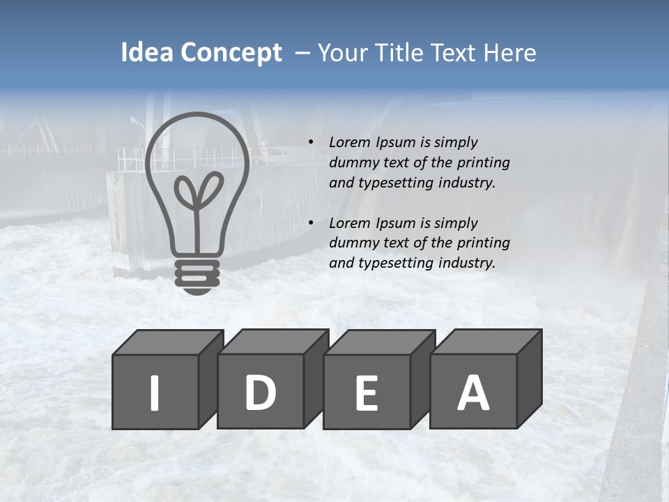Wall Reservoir Watts PowerPoint Template