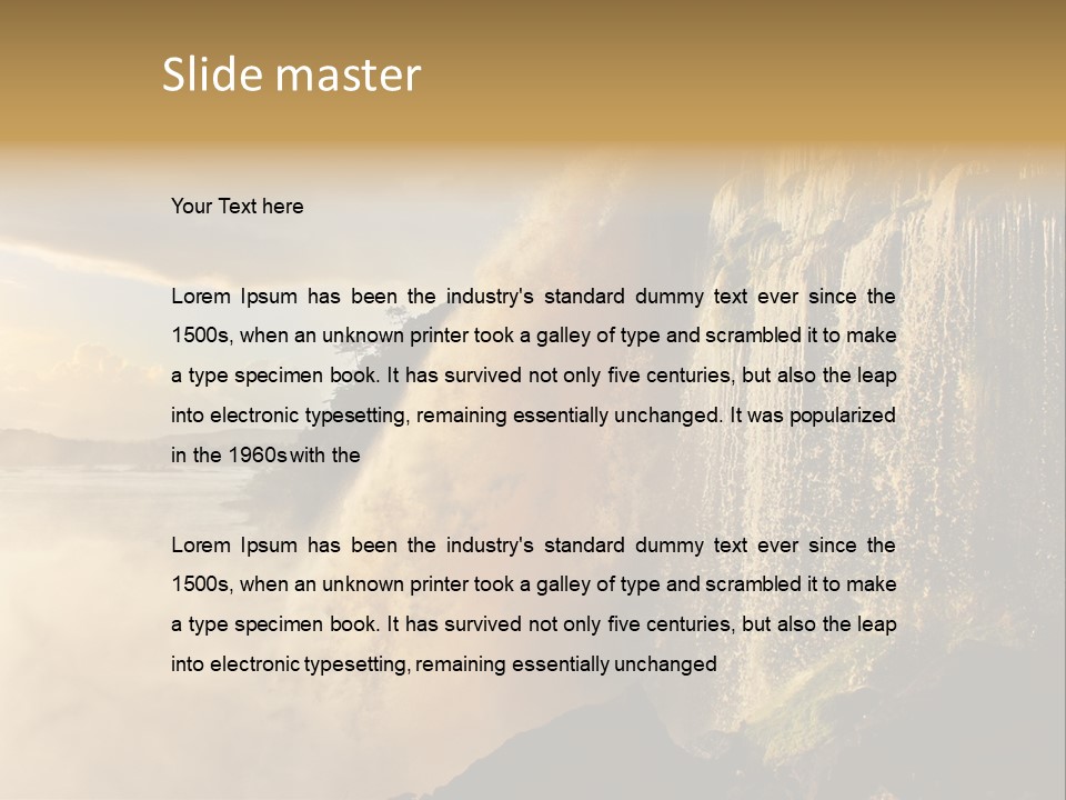 Park Flow Waterfall PowerPoint Template