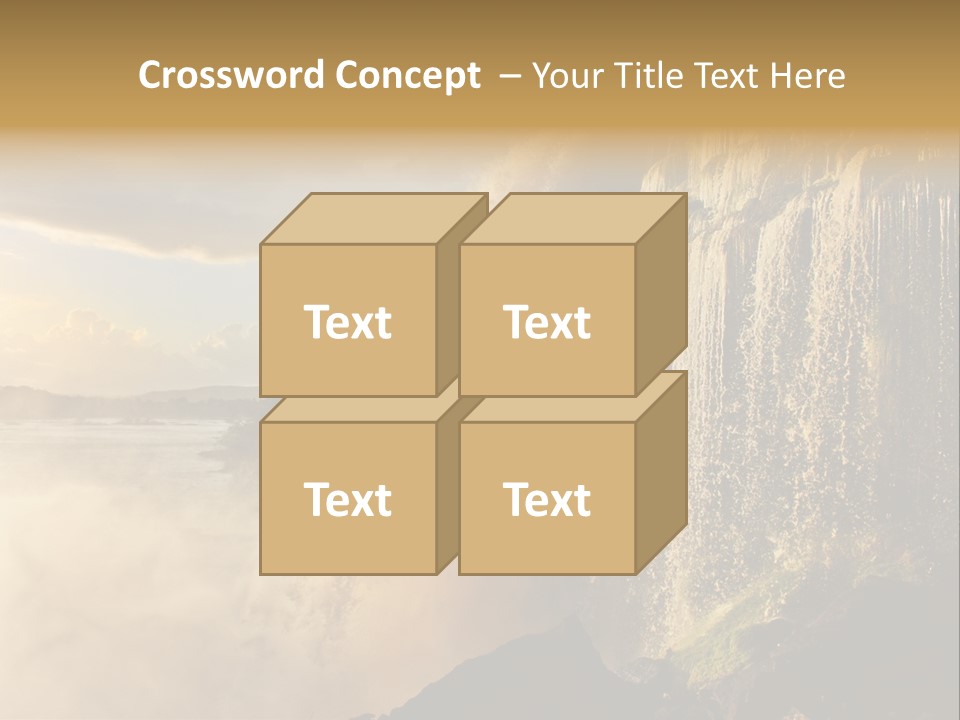Park Flow Waterfall PowerPoint Template