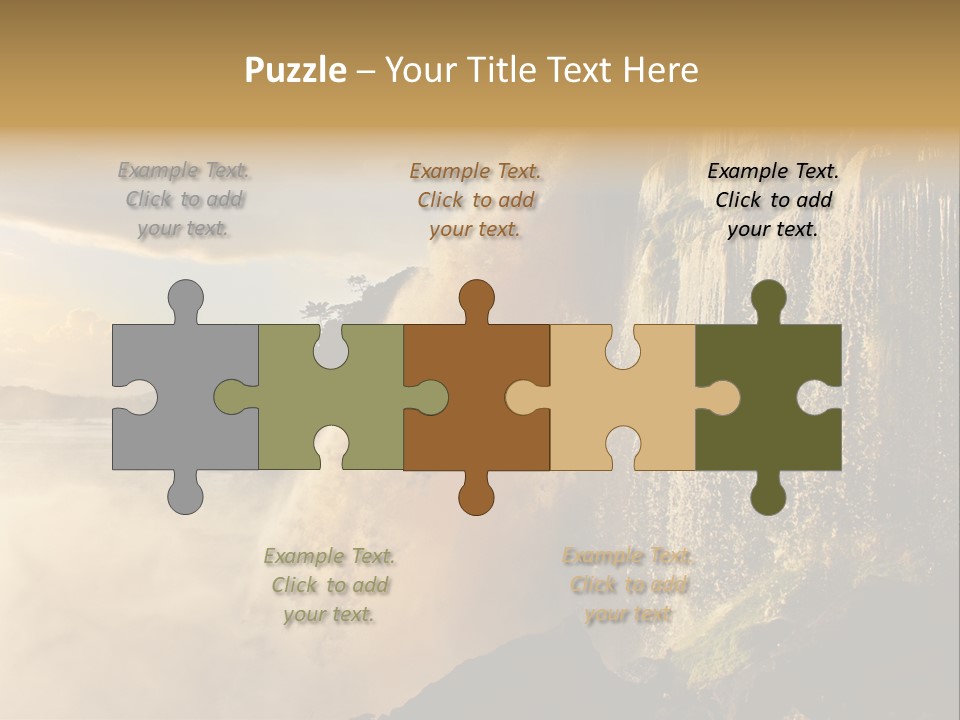 Park Flow Waterfall PowerPoint Template