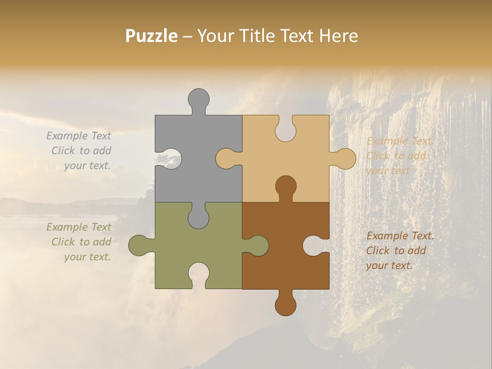 Park Flow Waterfall PowerPoint Template