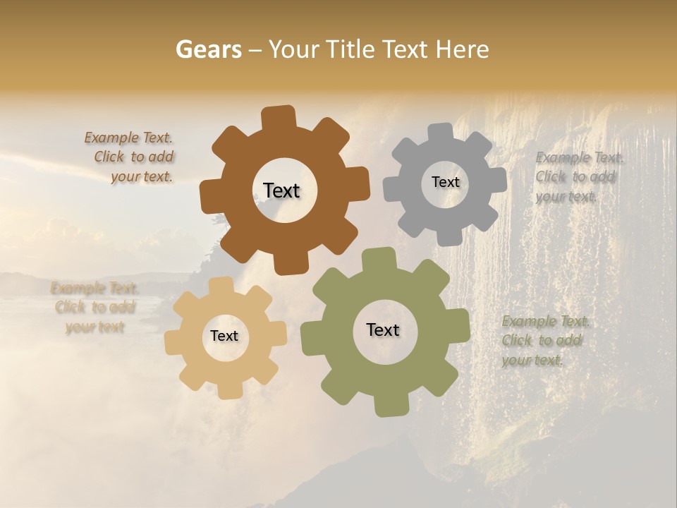 Park Flow Waterfall PowerPoint Template