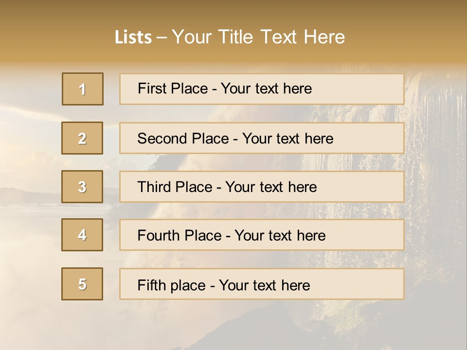 Park Flow Waterfall PowerPoint Template