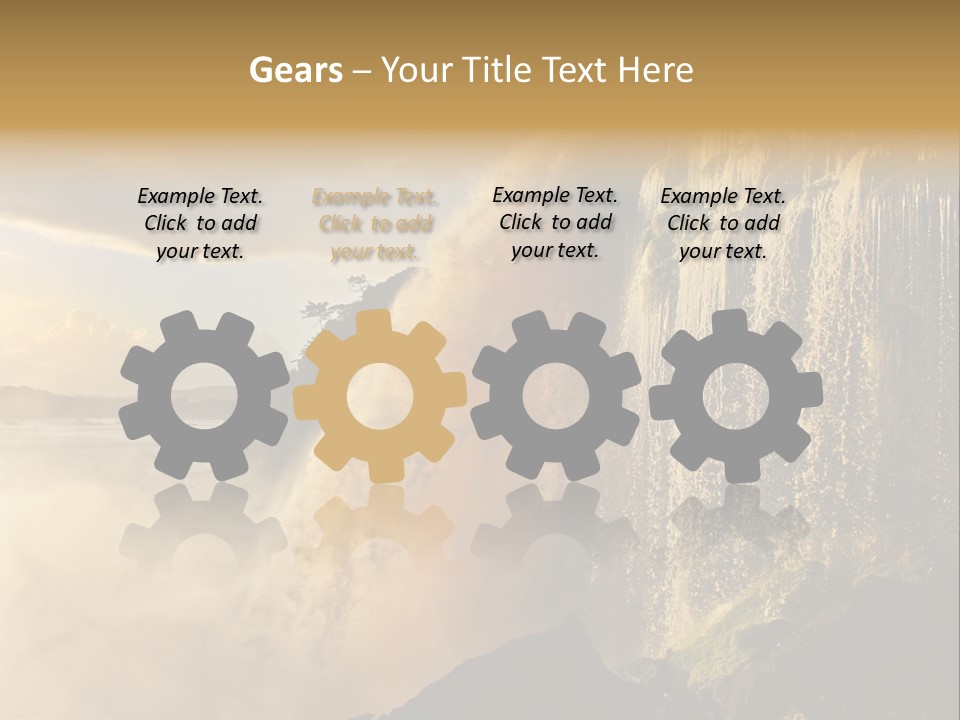 Park Flow Waterfall PowerPoint Template