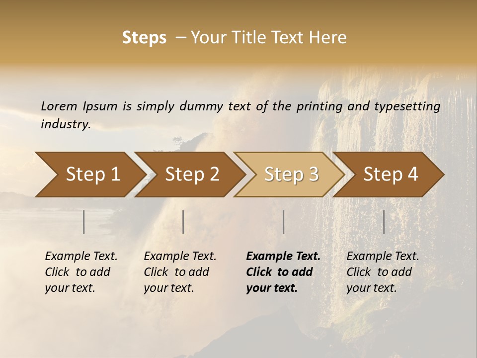 Park Flow Waterfall PowerPoint Template