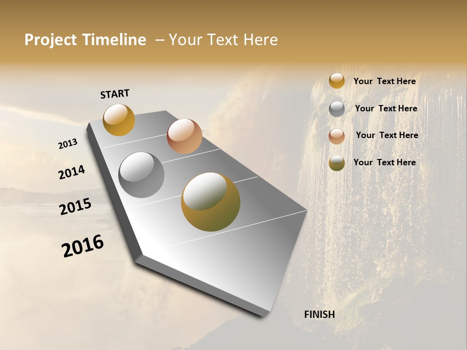 Park Flow Waterfall PowerPoint Template