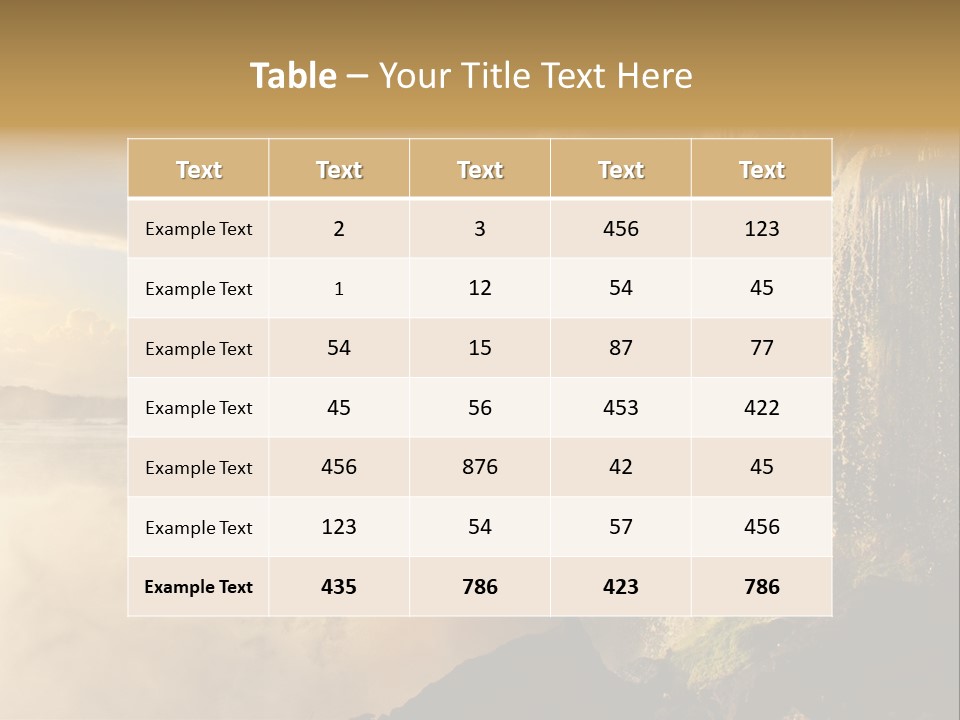 Park Flow Waterfall PowerPoint Template