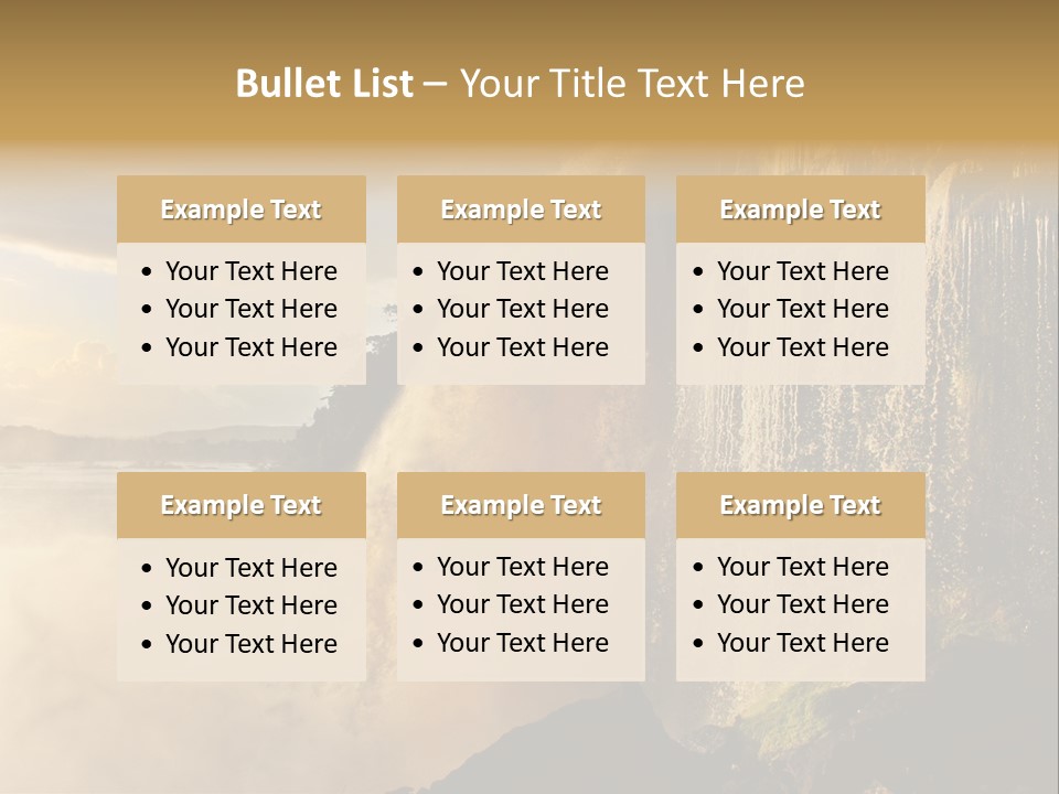 Park Flow Waterfall PowerPoint Template