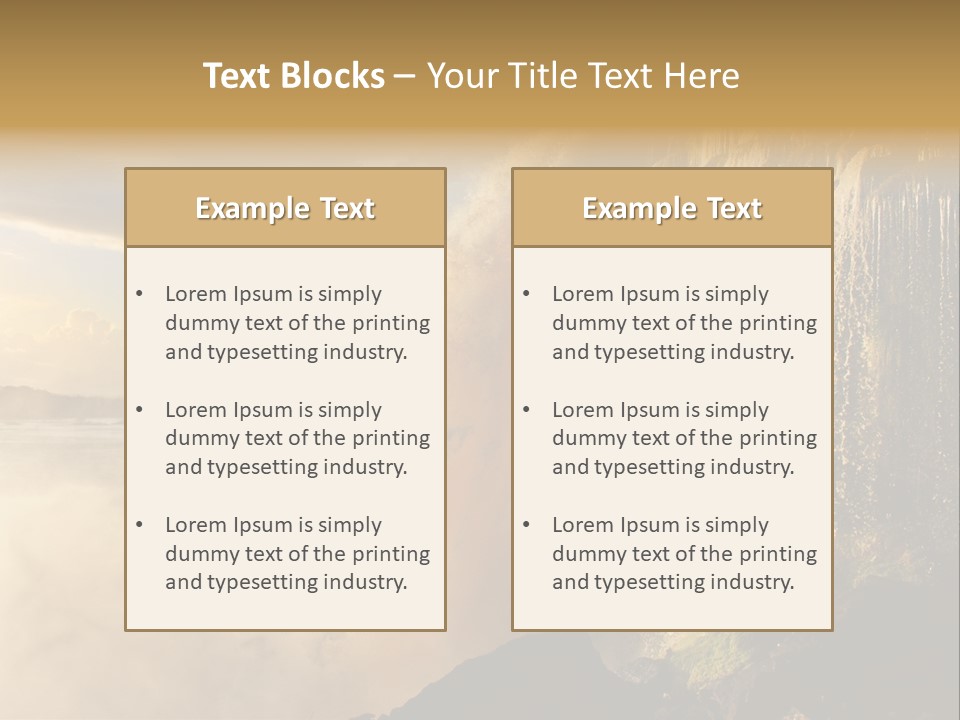 Park Flow Waterfall PowerPoint Template