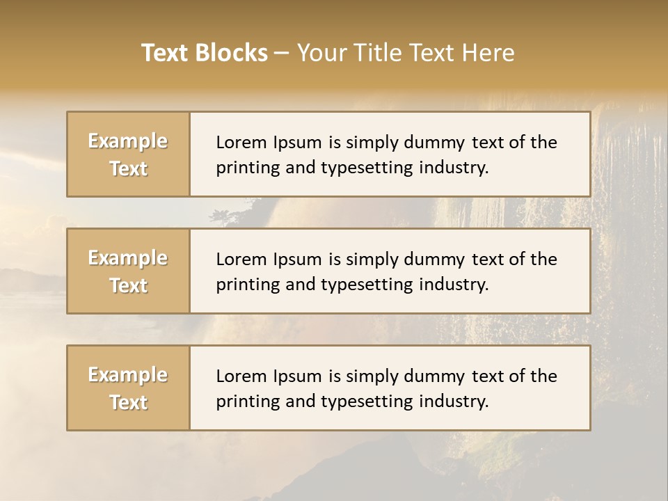 Park Flow Waterfall PowerPoint Template