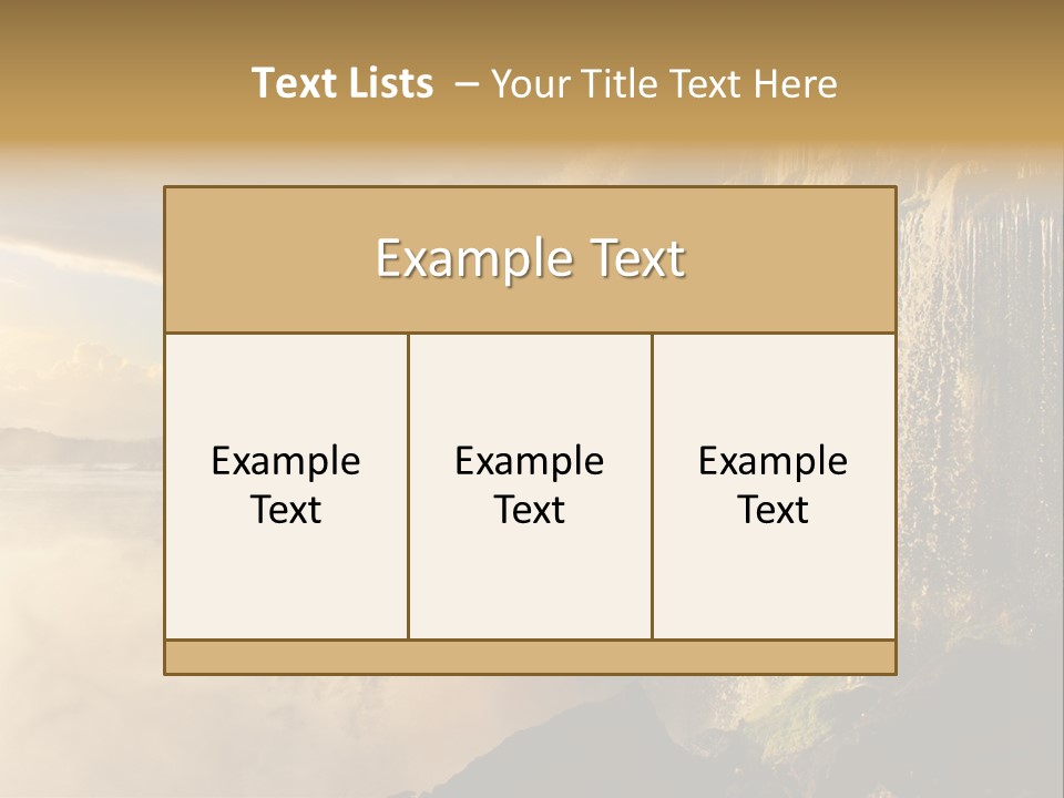 Park Flow Waterfall PowerPoint Template