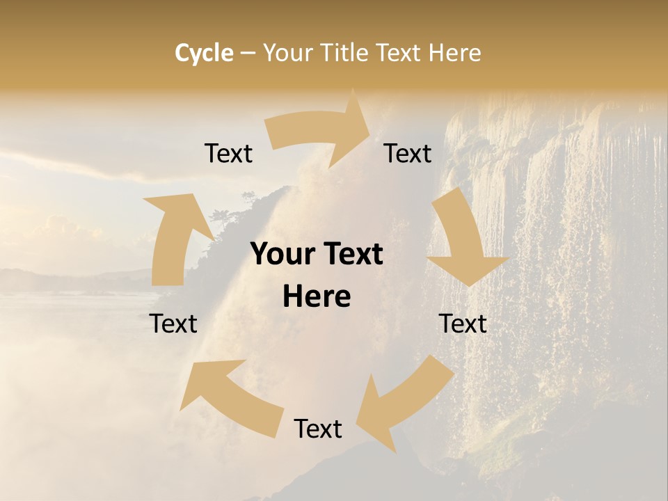 Park Flow Waterfall PowerPoint Template