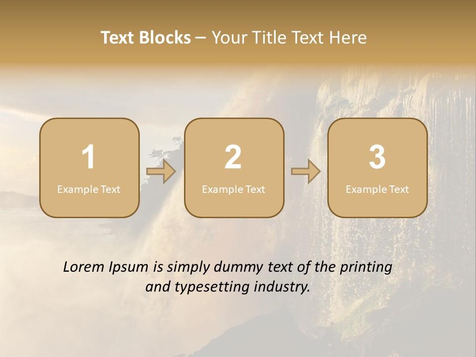 Park Flow Waterfall PowerPoint Template