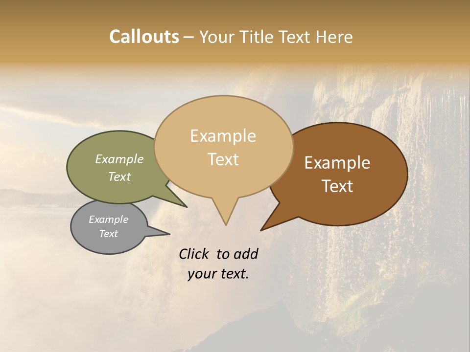 Park Flow Waterfall PowerPoint Template