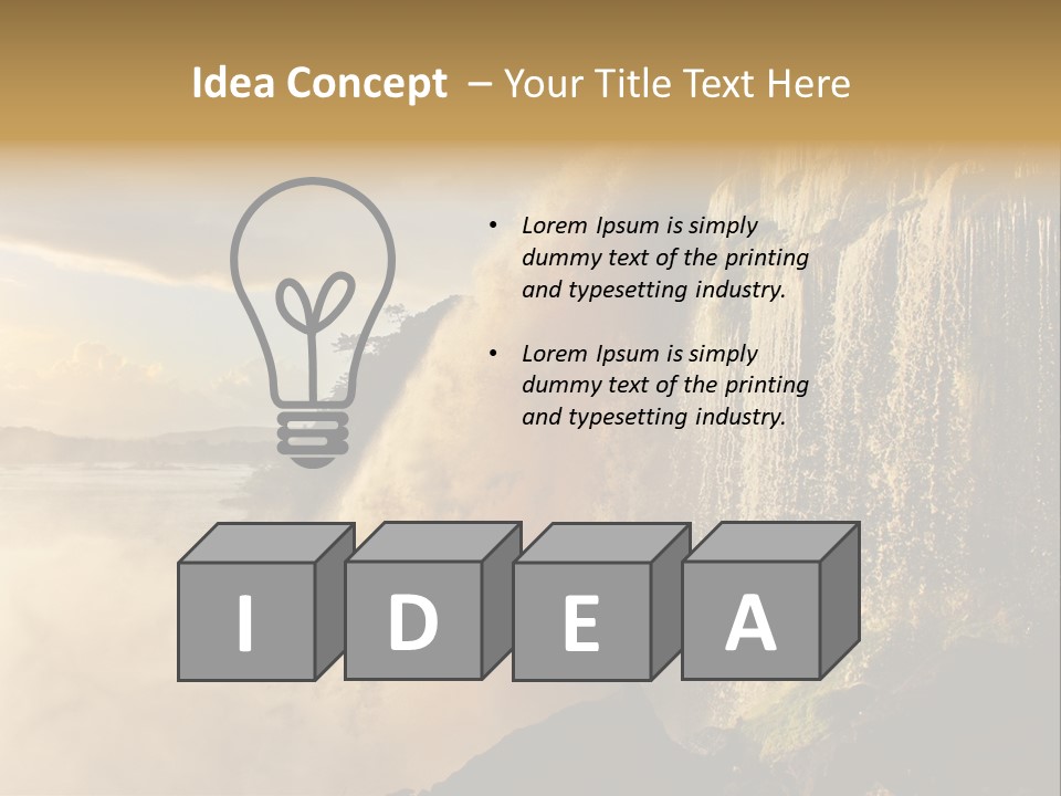 Park Flow Waterfall PowerPoint Template