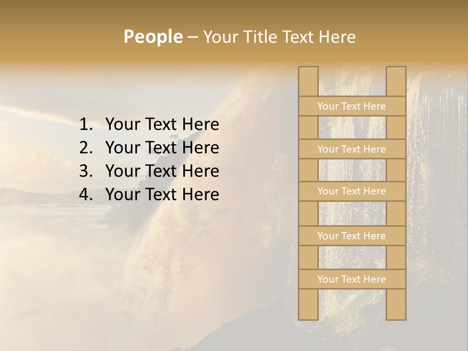 Park Flow Waterfall PowerPoint Template