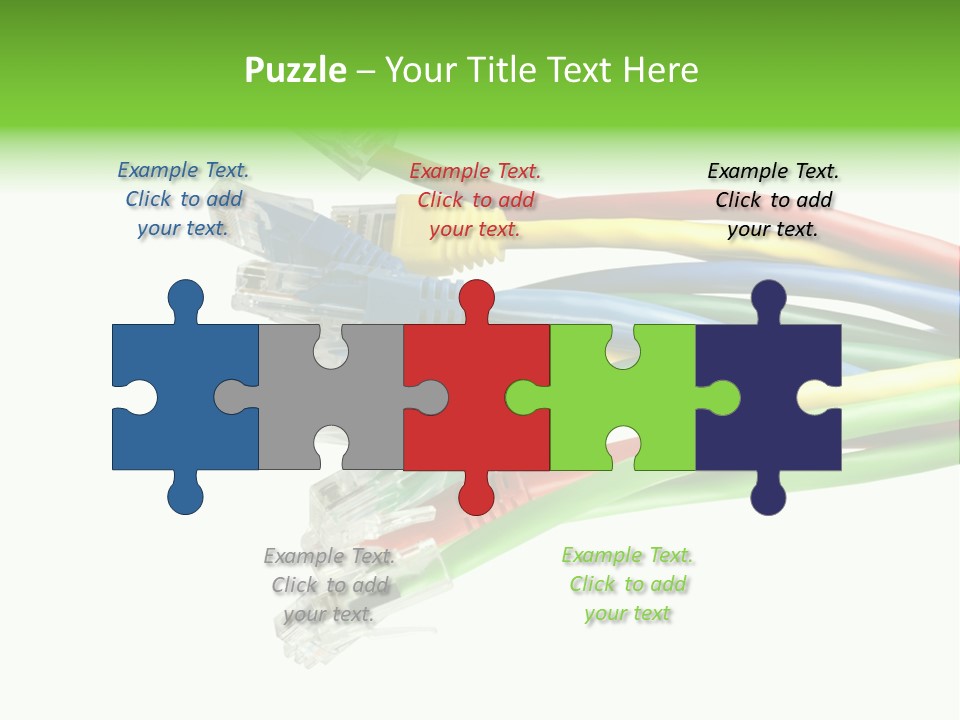 Cable White Cat PowerPoint Template