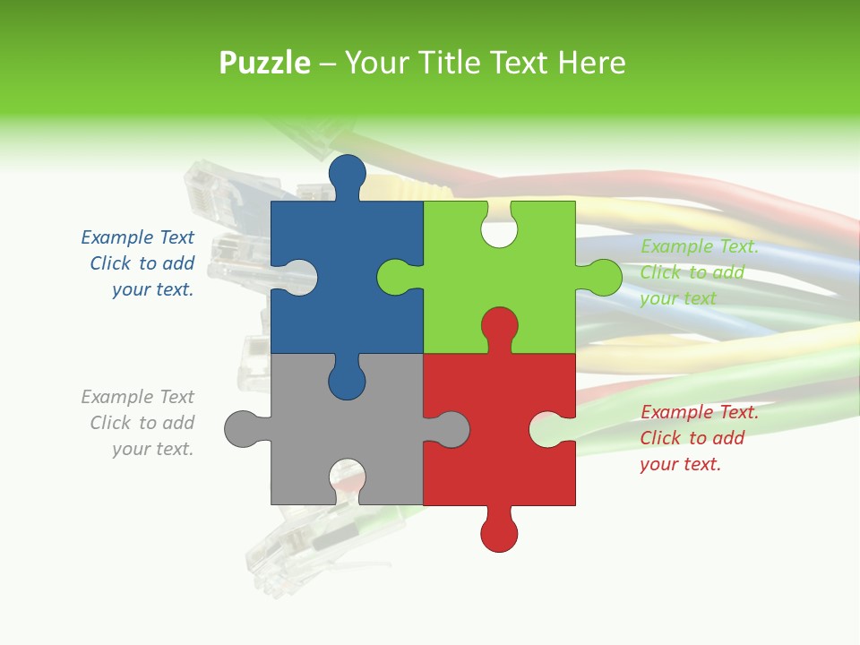 Cable White Cat PowerPoint Template