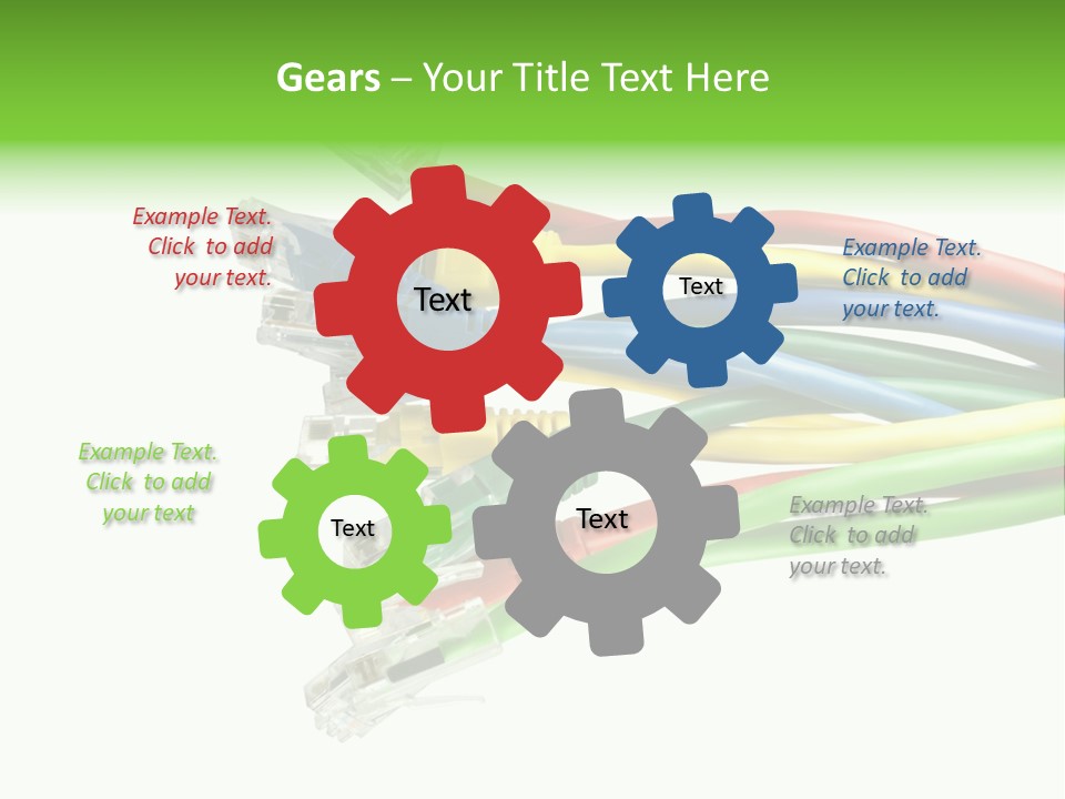 Cable White Cat PowerPoint Template