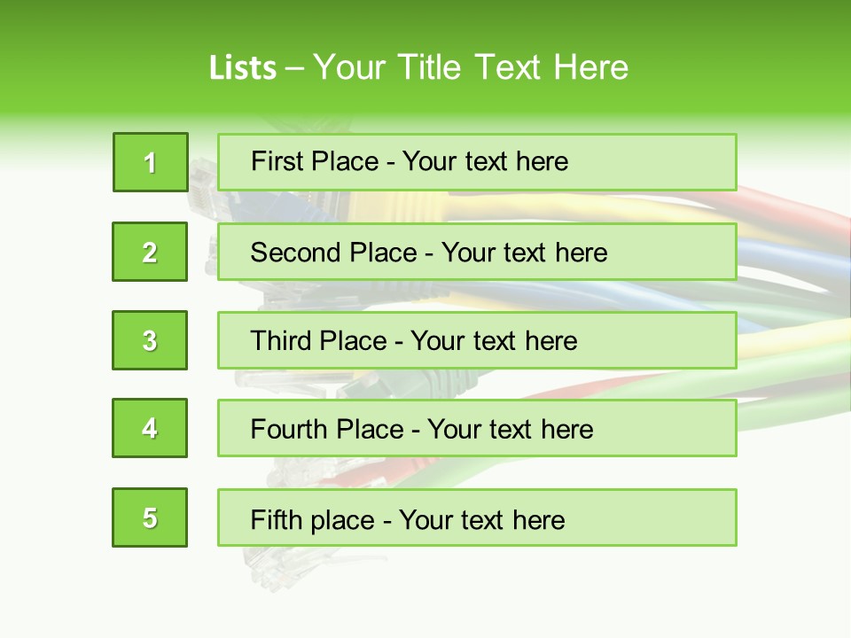 Cable White Cat PowerPoint Template