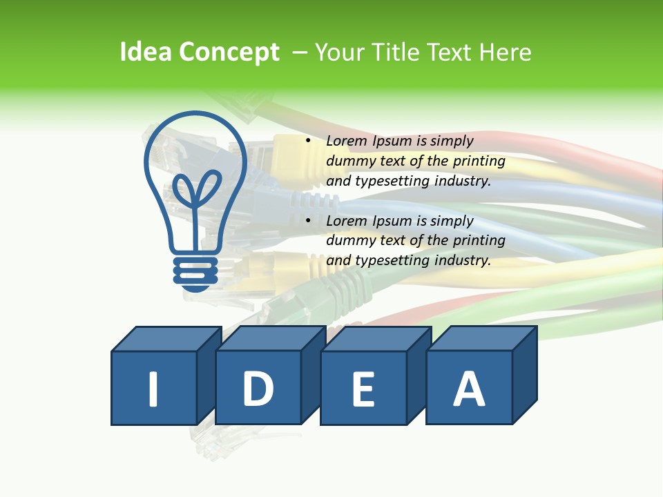 Cable White Cat PowerPoint Template