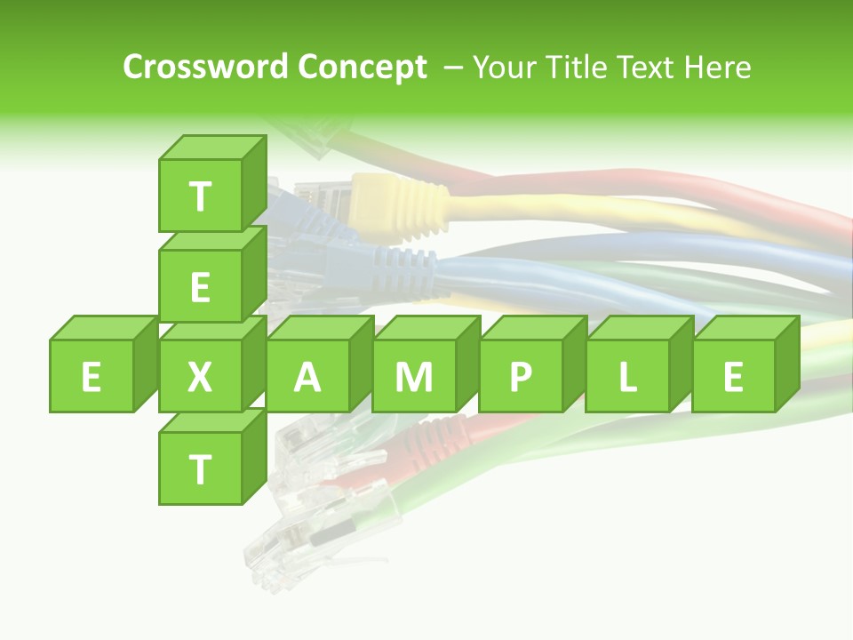 Cable White Cat PowerPoint Template