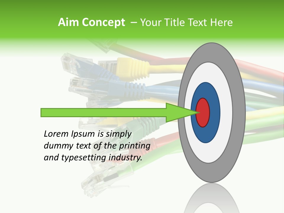 Cable White Cat PowerPoint Template