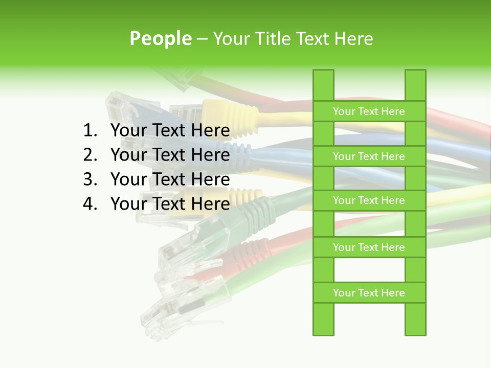 Cable White Cat PowerPoint Template