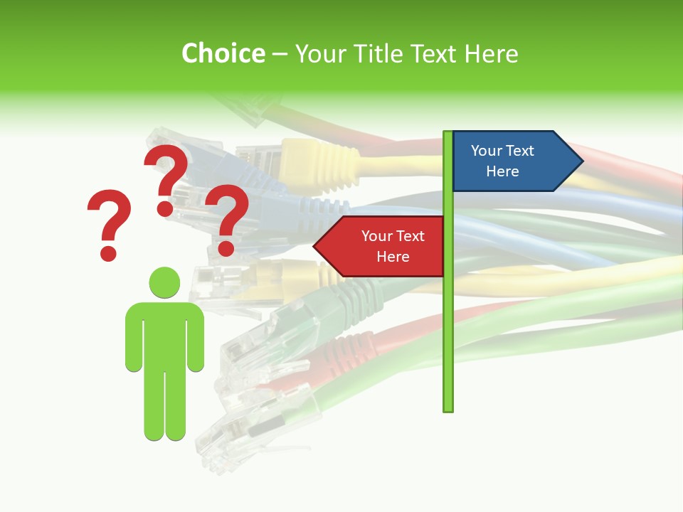 Cable White Cat PowerPoint Template