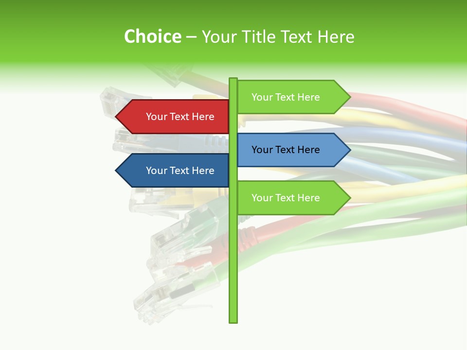 Cable White Cat PowerPoint Template