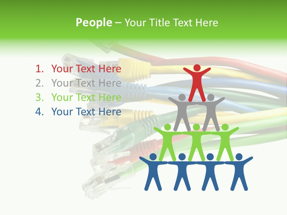 Cable White Cat PowerPoint Template