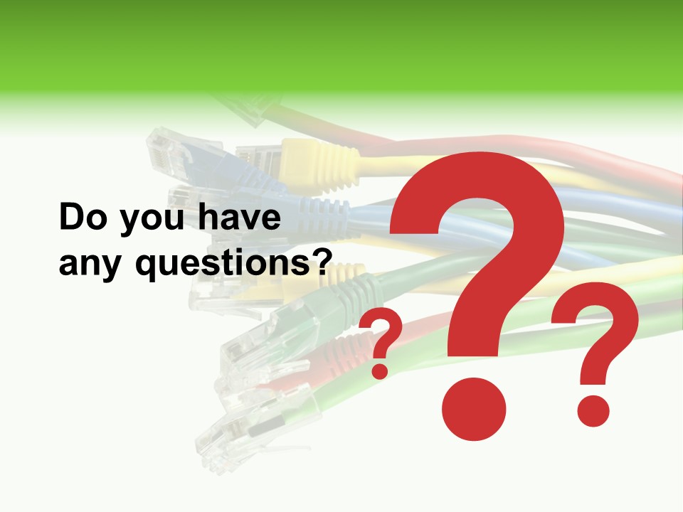 Cable White Cat PowerPoint Template