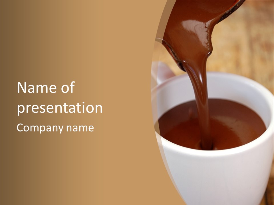Creamy Chocolate Food PowerPoint Template