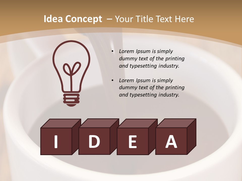 Creamy Chocolate Food PowerPoint Template