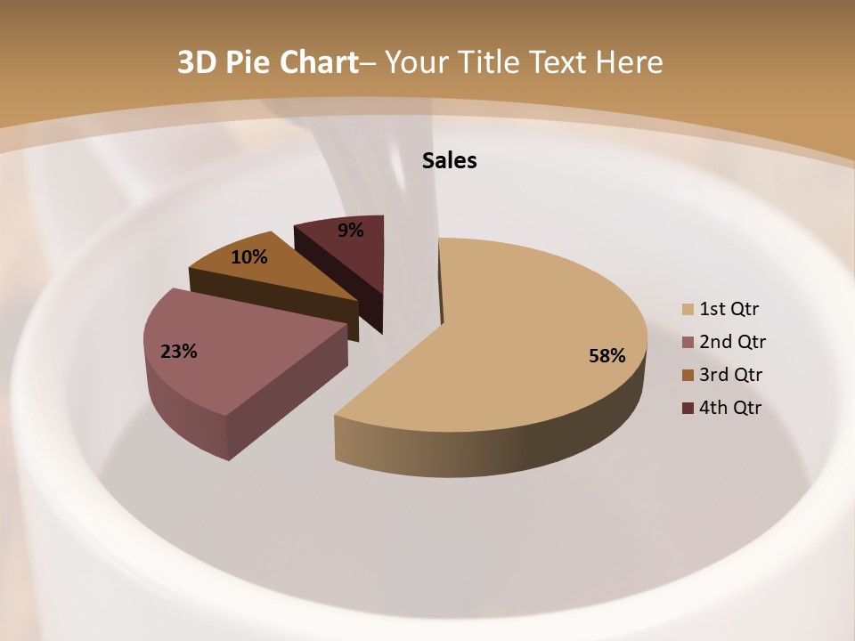 Creamy Chocolate Food PowerPoint Template