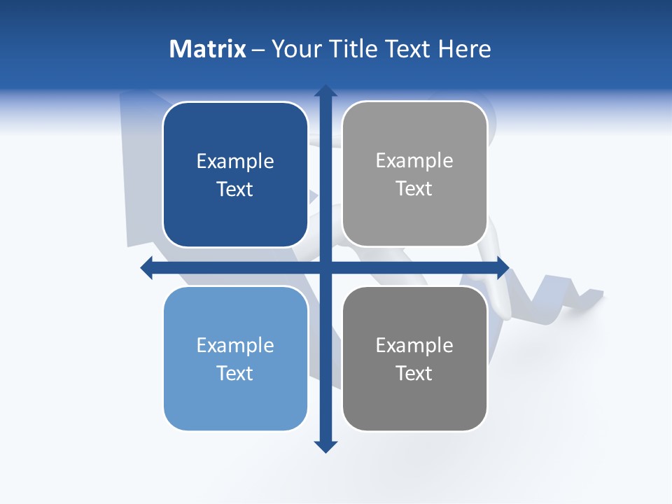 A Person Is Climbing Up A Blue Arrow PowerPoint Template