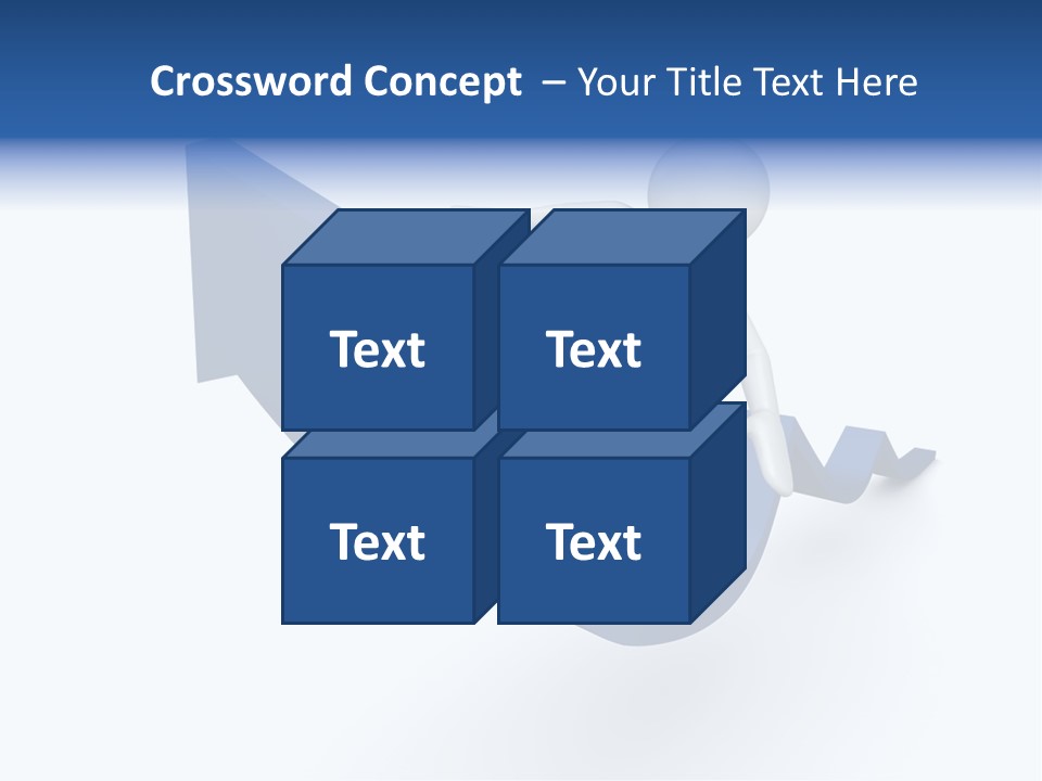 A Person Is Climbing Up A Blue Arrow PowerPoint Template