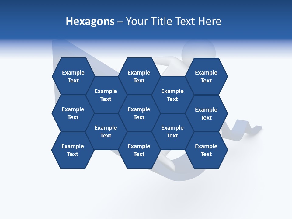 A Person Is Climbing Up A Blue Arrow PowerPoint Template